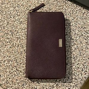 Kate Spade Laurel Way Kaden Leather Wallet Maroon